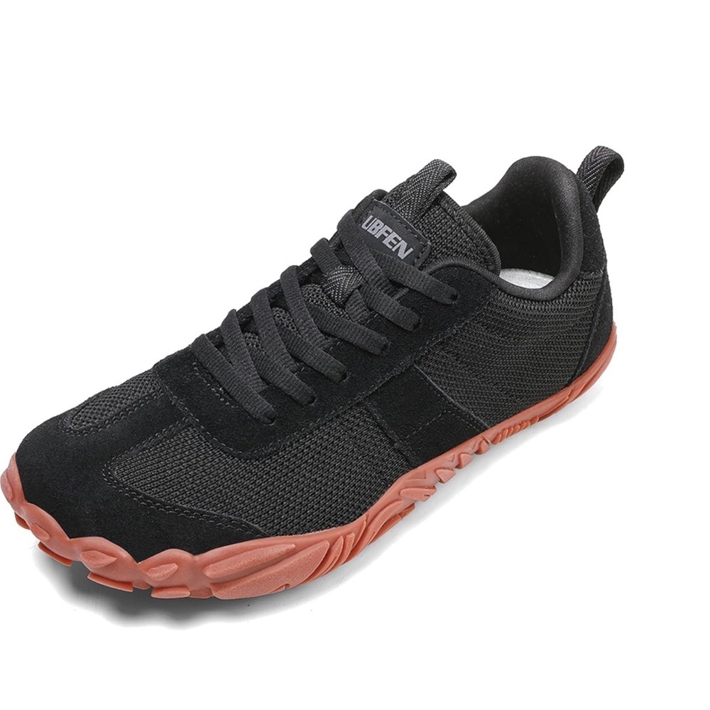 UBFEN Barefoot Shoes Mens 8 Womens 9.5 Black Zero Drop Minimalist Trail Sneakers